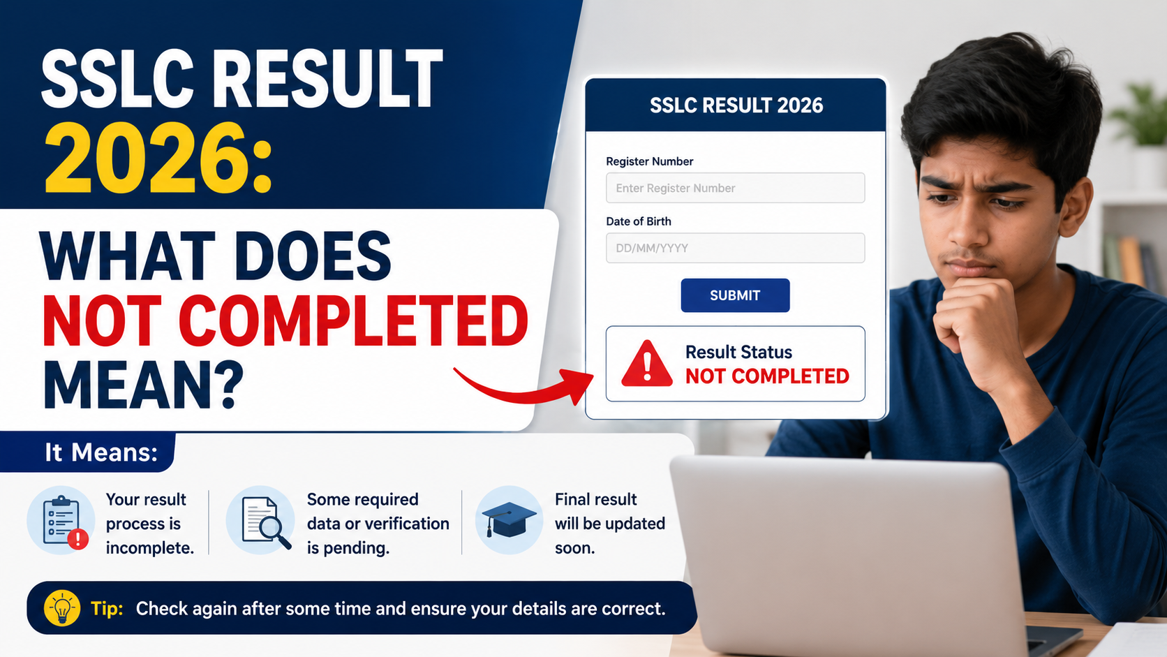 SSLC Result 2026: What Does Not Completed Mean?